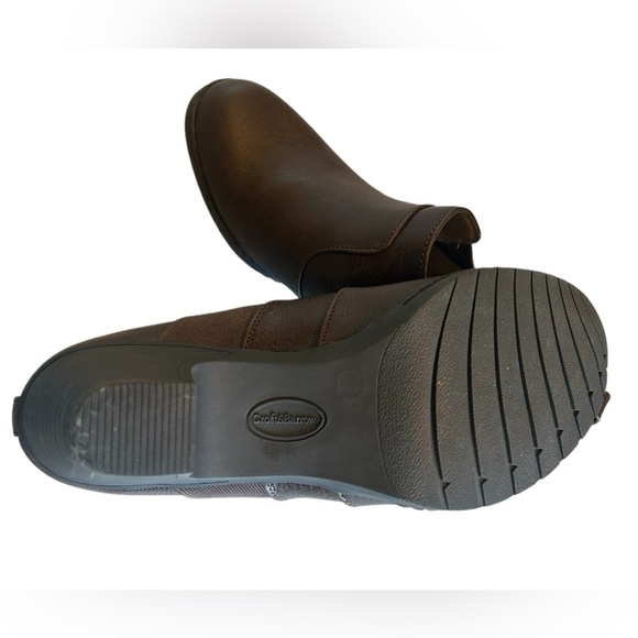 NWOT Croft & Borrow Maidenbrown Brown Faux Leather Heeled Shoes, Women’s 9.5 - Picture 6 of 9